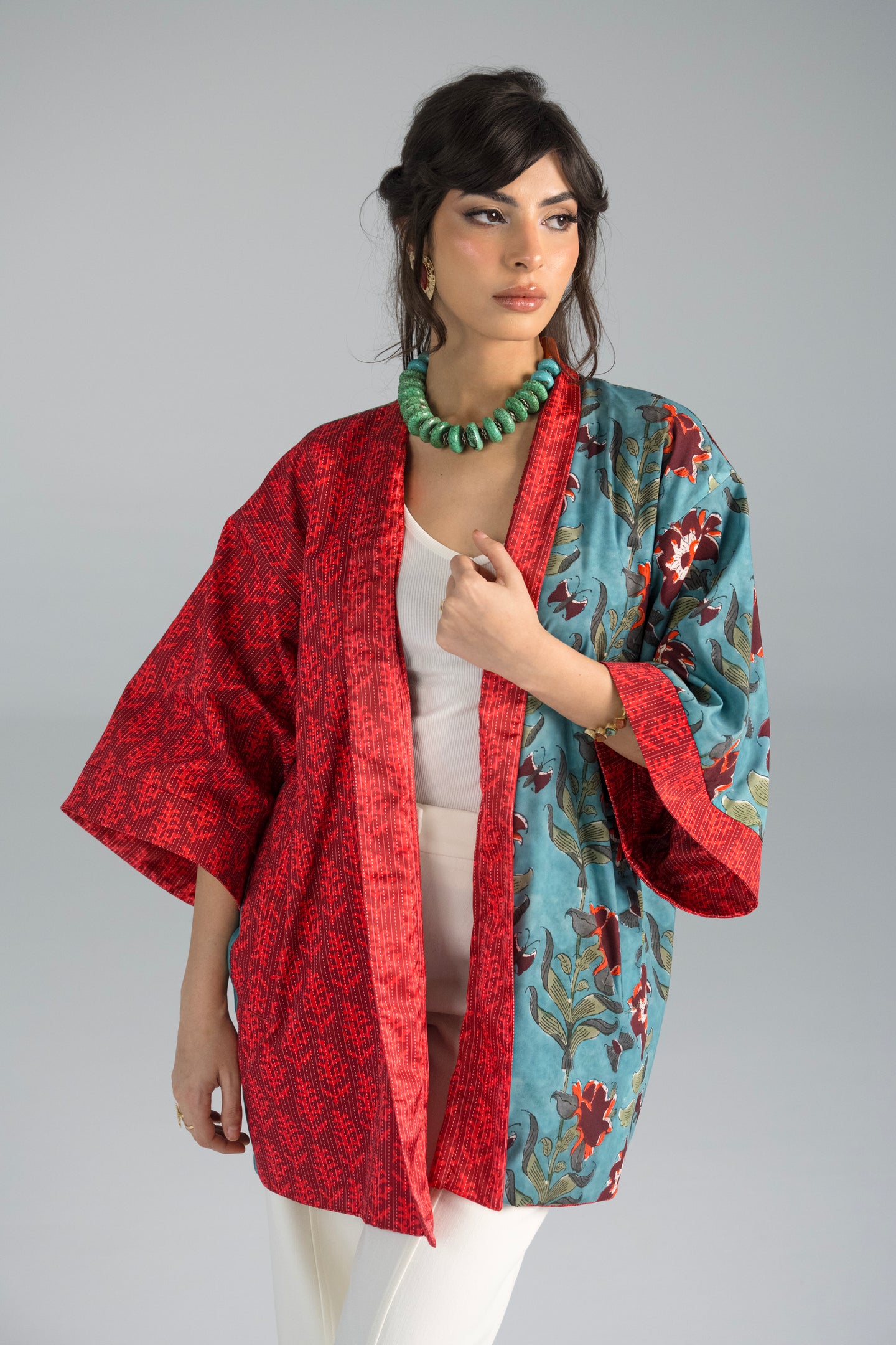 Ruby - Red Reversible Cardigan